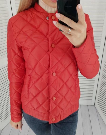 Куртка з ефектом стьобання, арт.310, червоний | Зображення 8