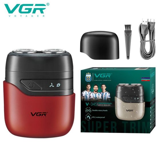 Електробритва VGR V-345. Колір: червоний