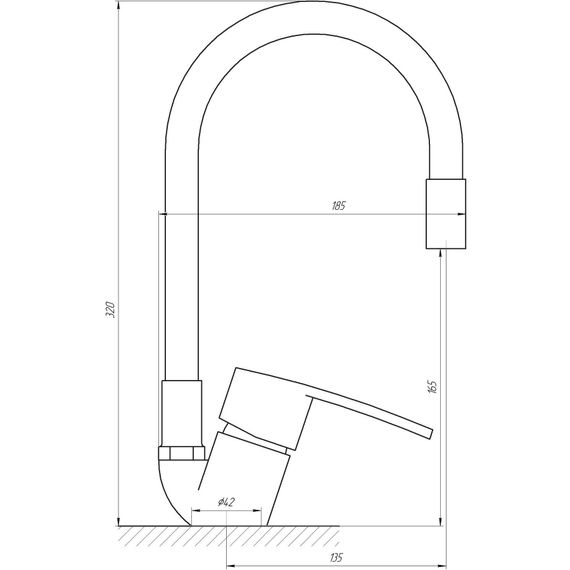 Змішувач для кухні DOMINO IRIUS DSV-203SLR-Brown | Зображення 3