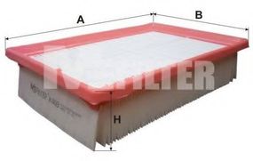 Фільтр повітряний Alfa Romeo 145, 146, 155, Fiat Brava, Marea (вир-во M-filter) MFILTER K468 на ALFA ROMEO 155 (167)