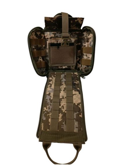 Аптечка тактична військова швидкого знімання Піксель з двома знімними підсумками для турнікету на MOLLE GEN 4 | Зображення 4