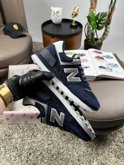 Жіночі кросівки 574 x Stone Island Navy White В3597 38 | Зображення 5