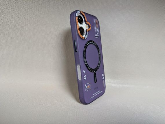 Чохол для iPhone 16 / Айфон 16 RbooT, магнітний чохол MagSafe, захисний, фіолетовий | Зображення 2