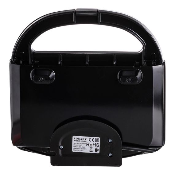 Вафельниця з антипригарним покриттям і подвійним нагріванням для бельгійських вафель 750 Вт Sokany SK-08074 | Зображення 3