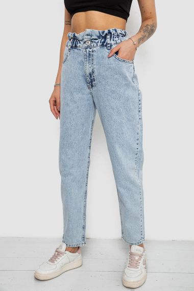 Джинси жіночі Mom-fit, колір блакитний, 244R1601S20 | Зображення 2