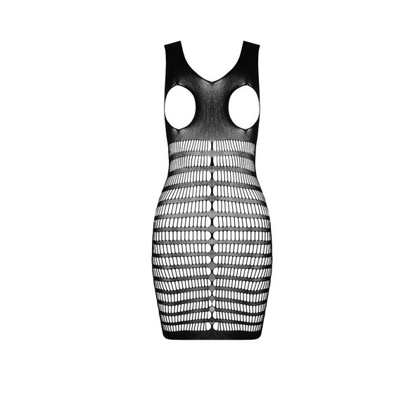 Бодістокінг-сукня з відкритими грудями Passion BS092 black, One size | Зображення 2