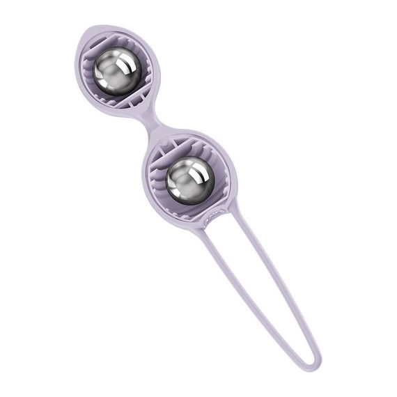 Вагинальные шарики Fun Factory SMARTBALLS DUO Purple, 2 шт, диаметр 3,2 и 3,6 см, Фиолетовый | Зображення 4