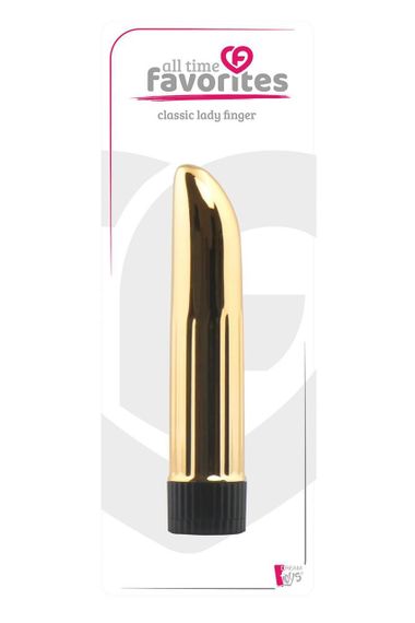 Вібратор вібромасажер точковий DREAM TOYS CLASSIC Lady FINGER GOLD — водонепроникний, 12 см, ABS-пластик | Зображення 2