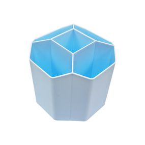 Стакан для ручек на 5 отделений WXS-2 пластик  Голубой