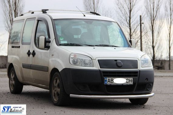 Передній захист ST008 (2 шт., нерж.) 51 мм для Fiat Doblo II 2005-2010 рр | Зображення 2