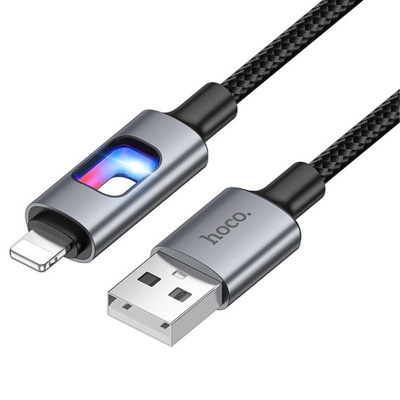 Дата кабель Hoco U144 New USB to Lightning 2.4A (1.2m) Black | Зображення 2