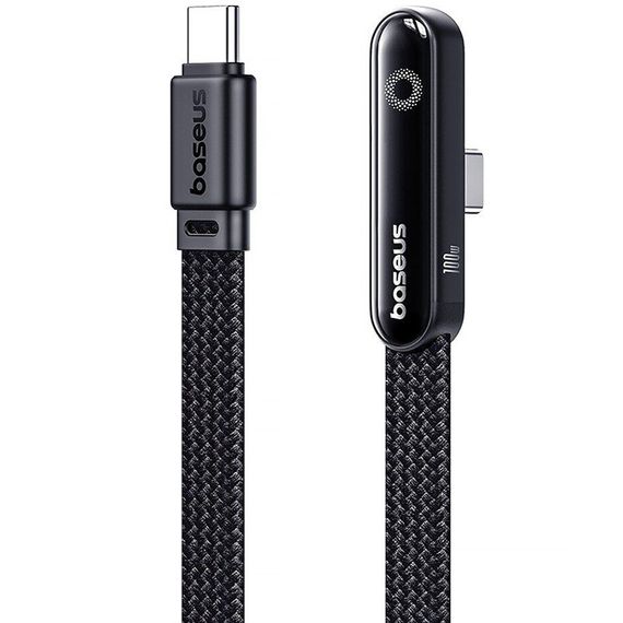 Дата кабель Baseus MVP 3 side plug and stand Type-C to Type-C 100W (1m) (P10382500121) Cosmic Black