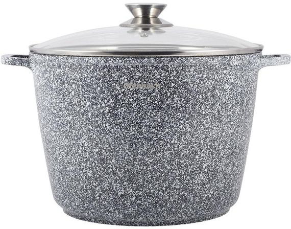 Каструля Kamille Snow Marble 10л індукційна з антипригарним покриттям | Зображення 1