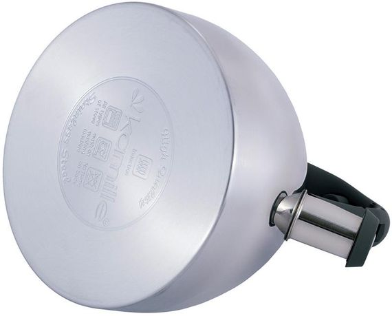 Чайник Kamille Whistling Kettle 2.7л з нержавіючої сталі зі свистком і скляною кришкою (сіра ручка) | Зображення 4