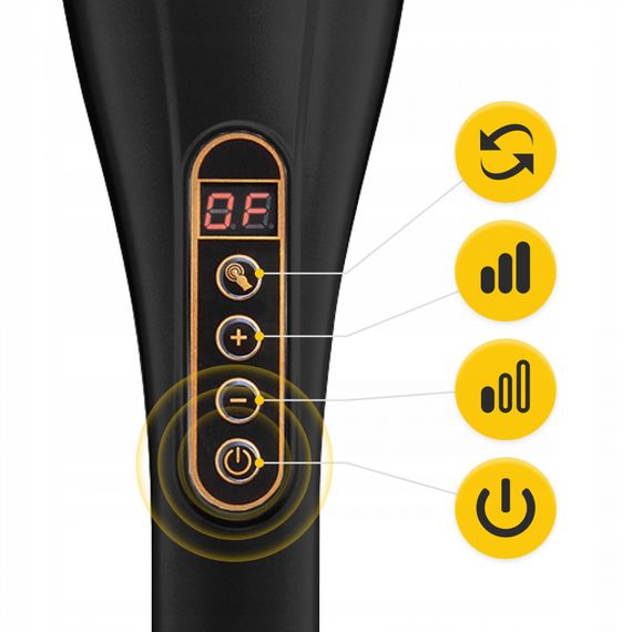 Ручний вібраційний масажер для тіла 4FIZJO Long Stick 7 в 1 4FJ0556 Black (P-5907739319142) | Зображення 7