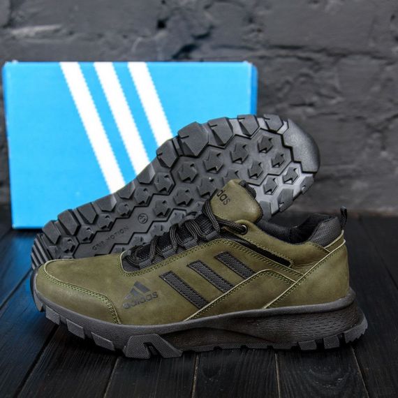 Шкіряні кросівки Adidas Terrex олива | Зображення 7