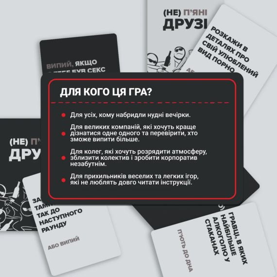 Настольная игра (Не) пьяные друзья (укр.) | Зображення 5