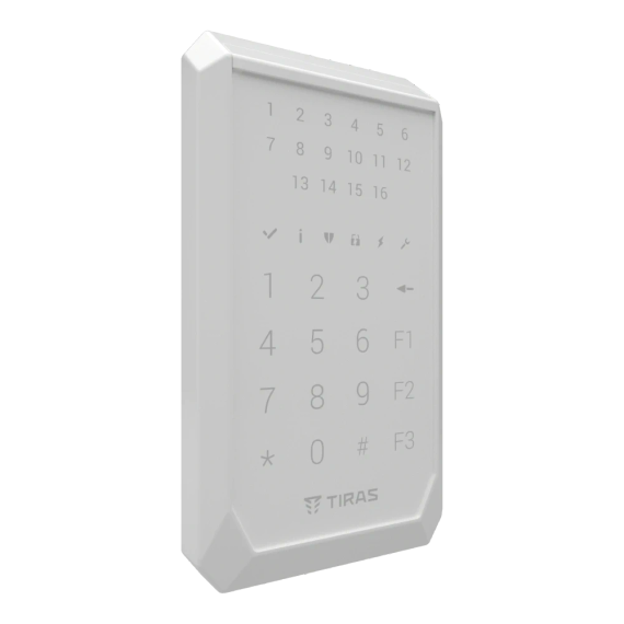 Tiras K-PAD16+(white) Клавіатура Тірас - Управління охороною | Зображення 2