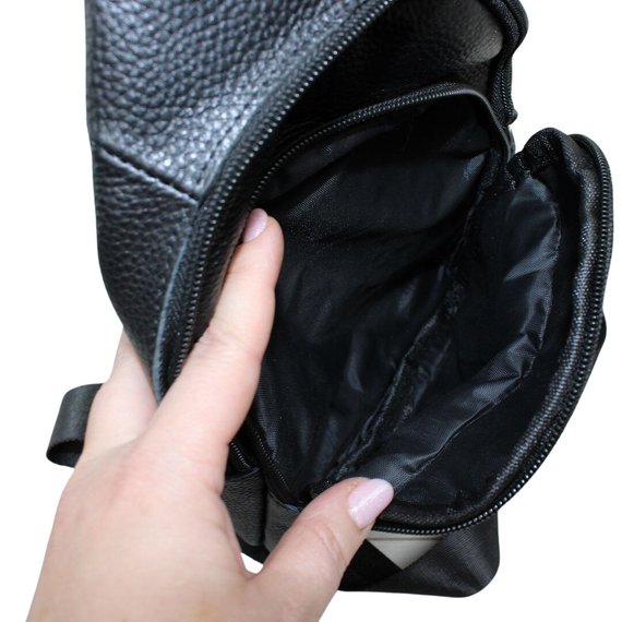 Сумка через плече чоловіча з натуральної шкіри. Джокер чоловічий. Чоловічий слінг з натуральної шкіри | Зображення 4