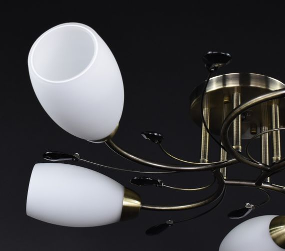 Люстра стельова на 5 лампочок 27269 Бронза 17х69х69 см. | Зображення 1