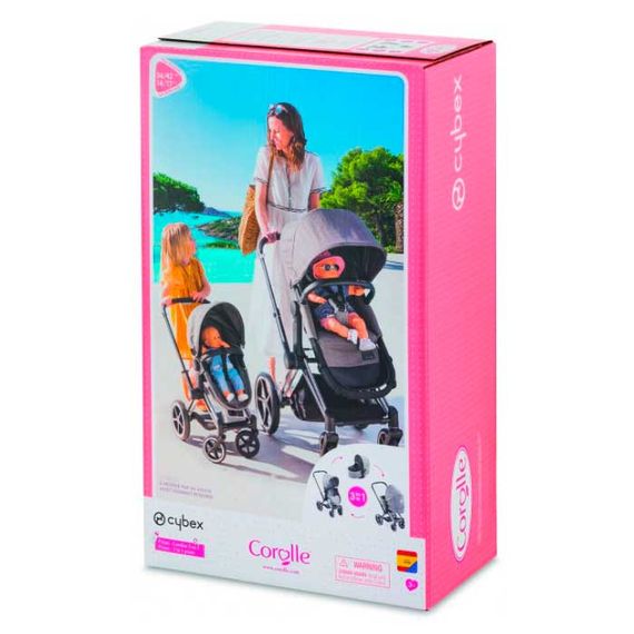 Іграшкова коляска для ляльки Gray Corolle 3в1 | Зображення 4