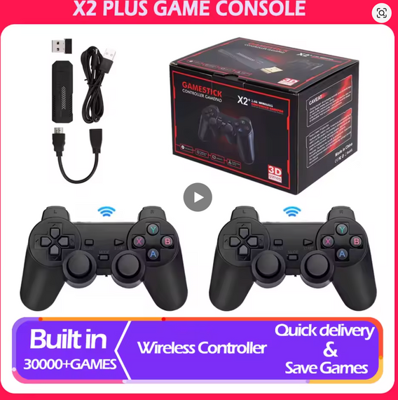 Игровая приставка X2 Plus Gamestick с двумя беспроводными джойстиками ∙ Gamepad-приставка X2 Plus 64GB с поддержкой 4K Ultra HD | Зображення 1
