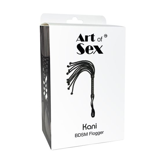 Ажурний батіг Кішка з екошкіри Art of Sex - Kani, колір чорний | Зображення 3