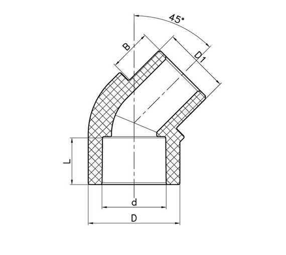 Кут Koer K0263.PRO 20 PPR 45 ВН (KP2907) | Зображення 1