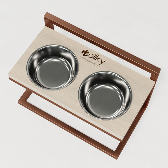 Миски на регулируемой подставке для средних собак Hollky Flex M (2 × 0.85 л) FM-422530-GLWH | Зображення 7