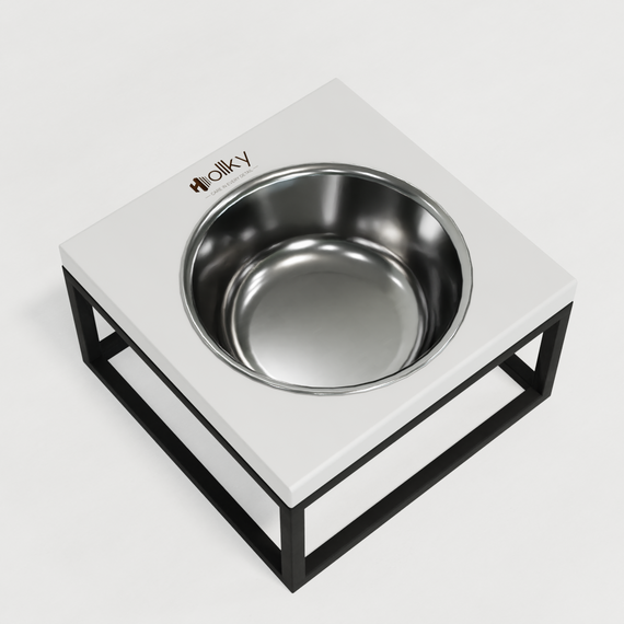 Миска на подставке для кошек и средних собак Hollky Base Solo M (1 × 0,8 л) Solo M-212110-BLWH | Зображення 9