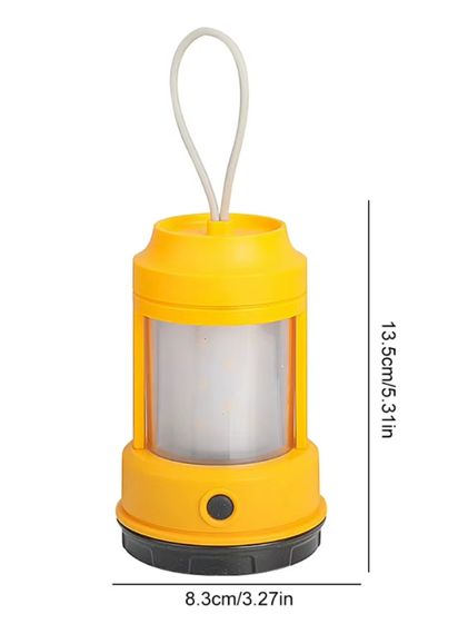 Лампа для кемпінгу підвісна від батарейок (жовта) | Зображення 1