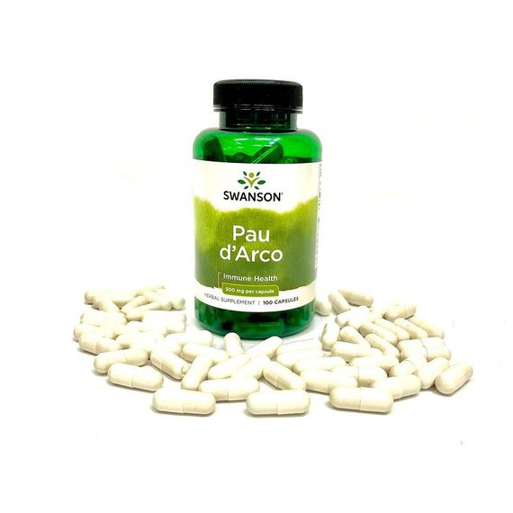 Кора муравьиного дерева Swanson Pau D'Arco 500 mg 100 caps | Зображення 1