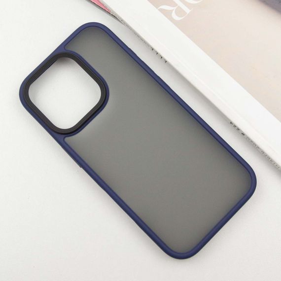 TPU+PC чехол Metal Buttons для Apple iPhone 16 Pro (6.3") Синий | Зображення 2