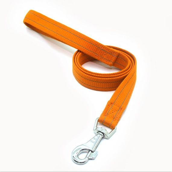 Поводок брезентовый светоотражающий для собак Zoo-hunt ПБ 2,5 см 120 см оранжевый