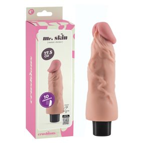 Вібратор реалістичний CRUSHIOUS Mr. Skin, 10 режимів, бежевий, 17,5 х 4 см Sex Aura
