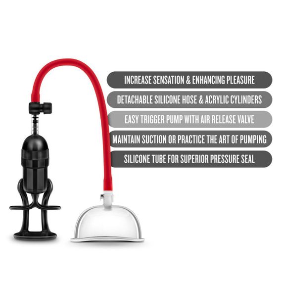 Вакуумная помпа для вульвы Blush Temptasia – Intense Pussy Pump System, механическая, рычаг Sex Aura | Зображення 5