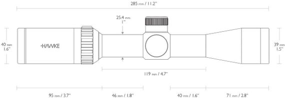 Прицел оптический Hawke Vantage 2-7x32 сетка 30/30 Duplex Оптический прицел Оптический прицел для АК 47 Прицел | Зображення 3
