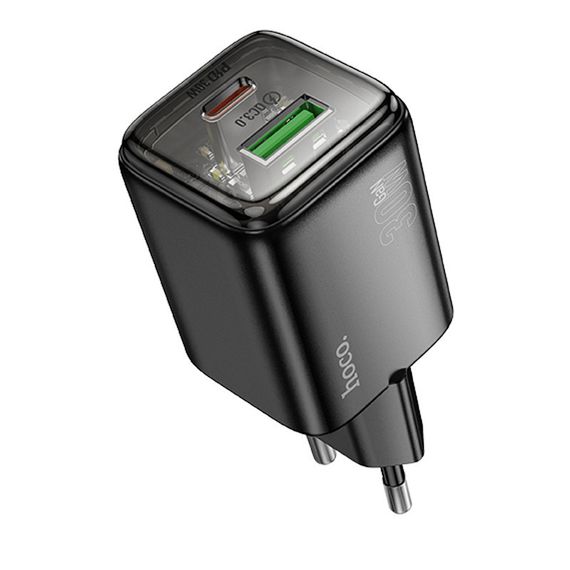СЗУ Hoco N53 Monsoon PD30W+QC3.0 (1USB-A/1C) Black