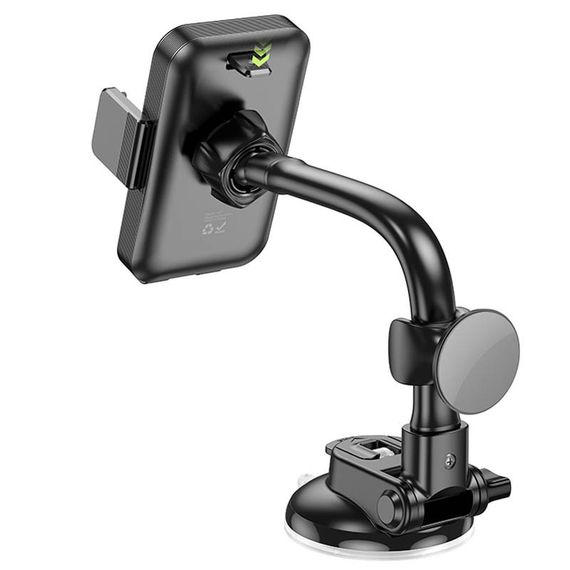 Автотримач Hoco H27 Rock push-type (center console) Black / Gray | Зображення 2