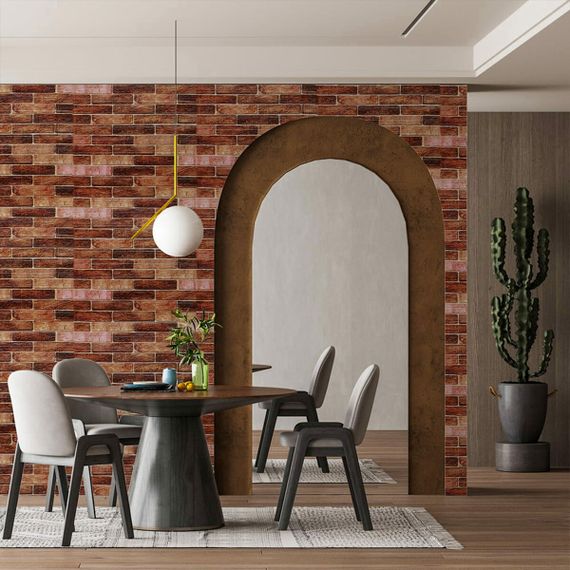 Самоклеюча 3D панель під коричневу катеринославську цеглу 3080x700x3мм SW-00001768 | Зображення 7