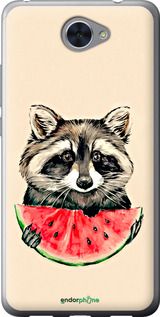 Чохол на Huawei Y7 2017 Єнотик з кавуном "4605u-1019-2448"