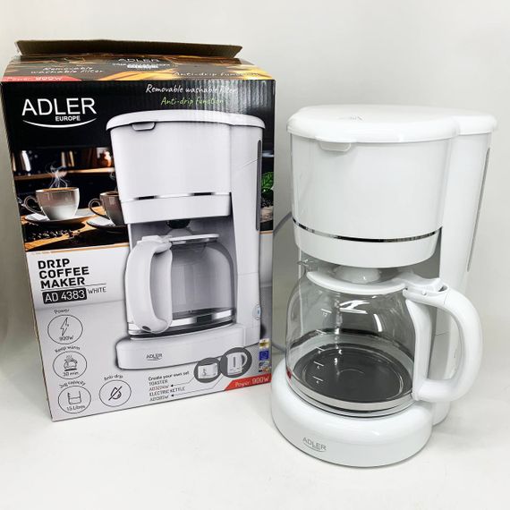 Кофеварка крапельна Adler AD 4383 white 1.5Л 900 Вт WF-53 | Зображення 6