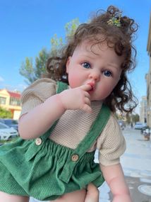 Силіконова Колекційна Лялька Реборн Reborn Дівчинка Сільвія (Вінілова Лялька) Висота 60 см