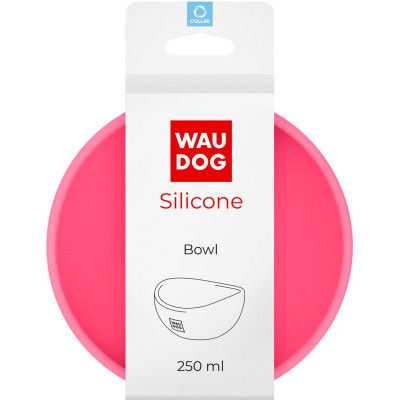 Посуда для кошек WAUDOG Silicone Миска 250 мл розовая (50817)