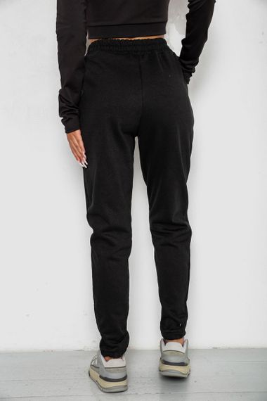 Спортивные штаны женские на флисе, цвет черный, 238R58671 | Зображення 3