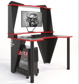 Стол геймерский ZEUS IVAR-3 черныйкрасный