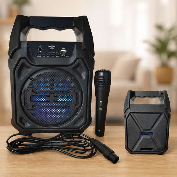 Колонка Bluetooth з динаміком на 6,5 дюйма / Акустика дротовим мікрофоном GTS-1283 30 см | Зображення 2