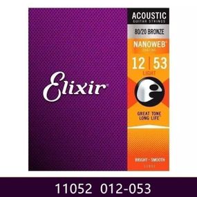 Струни Elixir БРОНЗОВНІ для акустичної гітари 012-053 light 11052