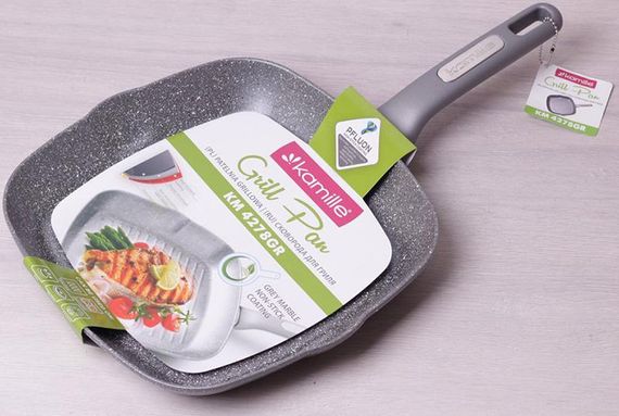 Сковорода-гриль Kamille Granite 28х28см | Зображення 4