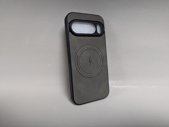 Чохол для Google Pixel 10 / Гугл Піксель 10, Leather TPU, еко-шкіра, MagSafe, протиударний, сірий